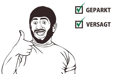 15 Sticker "Geparkt & Versagt"