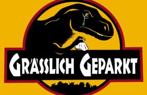 15 Parksticker "Grässlich geparkt"