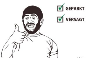 15 Sticker "Geparkt & Versagt" inkl. Versand